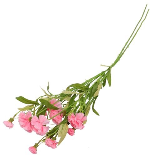 EPIGEIST 2 Stück Nelken Blumen Künstlicher Farn Künstliche Outdoor Kunstpflanzen Künstliche Girlande Gefälschte Nelke Gefälschte Outdoor Pflanzen Weiße Blumen Künstliche Kunstrosa