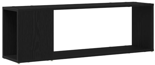 vidaXL Bücherregal Schwarz Eiche 100x24x32 cm Holzwerkstoff