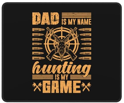 Mauspad Mein Name Ist Papa. Die Jagd Ist Mein Spiel. Schreibtischunterlage Waschbar Mausmatte Premium Mousepad Für Tastatur Büro Reisen 25X30CM