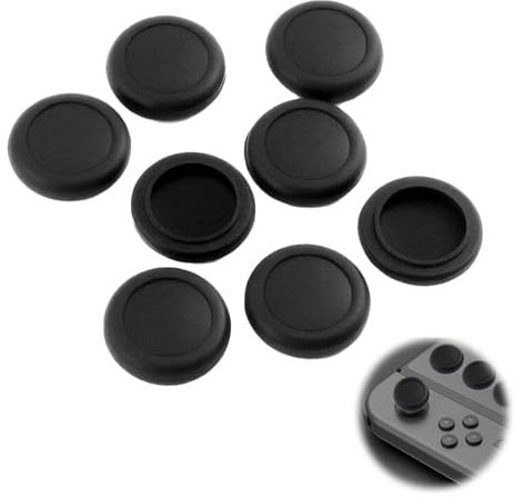 8pcs Coperture in Silicone per Joystick Nintendo Switch, Switch Lite, Comfort e Protezione per il Gaming, Installazione Facile e Veloce