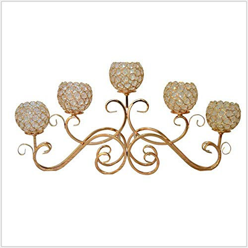 RUHEN Grand Chandelier à 3 Bras, candélabre sur Pied, Hauteur Bronze, bougeoir Vintage