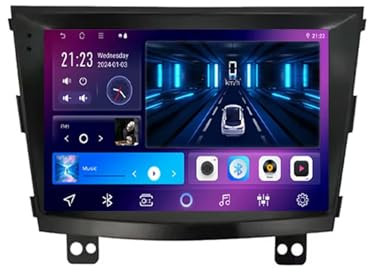 Stereo Auto Android per SsangYong Tivolan Tivoli 2014-2017 Double Din 9 Pollici Radio con Carplay Senza Fili Bluetooth USB GPS Controllo del Volante Telecamera Posteriore Wifi(D7 2G+32G)