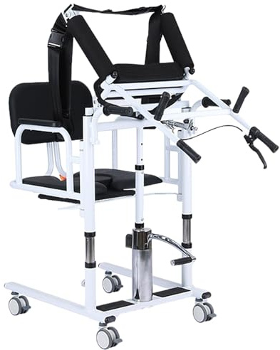 Generico Sedia Per Assistenza Infermieristica Con Sollevatore Paziente Idraulico, Trasferimento Multifunzionale, Sedia Elettrica Per Trasferimento Domestico, Adatta Ad Anziani Disabili (Black, A)