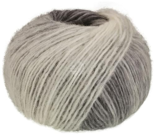 LANA GROSSA Picasso | Soffilo mit 36% Baby Alpaka, 36% Schurwolle (Merino extrafine), 28% Polyamid und interessantem Farbeffekt |50g Wolle zum Stricken & Häkeln | 210m GarnFB 14