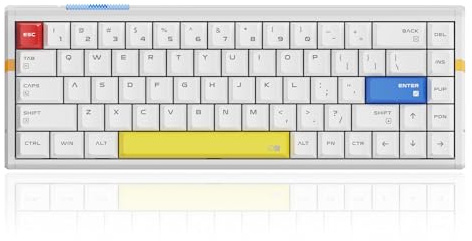 ATK RS6 Ultra Aluminum Hall Effect Gaming Keyboard - 65% Compact 68 Keys, 0.001mm RT, 8K Polling, Hot-Swappable, RGB (White-Jade Magnetic)
