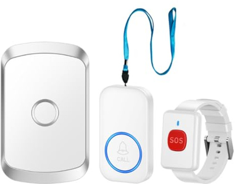 Muuookka EU-Stecker Funkklingel - Rettungssanitäter Armbandempfänger für Notrufe Von Kindern und Patienten