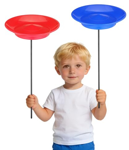 ADOCARN 2 Sets Drehteller mit Stäben: Drehteller für Zirkusvorstellungen – Drehscheiben-spielset aus Kunststoff für Spaß Und Unterhaltung – Gastgeschenke für Silvesterpartys
