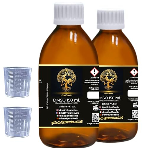 CueVitae® DMSO 99,9% | 2x150 ml | Diméthylsulfoxyde Haute Pureté
