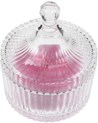 IMUSINICE Houppette pour Poudre Corporelle Douce à Longues Fibres Pelucheuses, Grosse Taille 90x30 Mm, Ruban Fleur Rose Élégant, Applicateur Maquillage Visage avec Pot en Verre – Outil