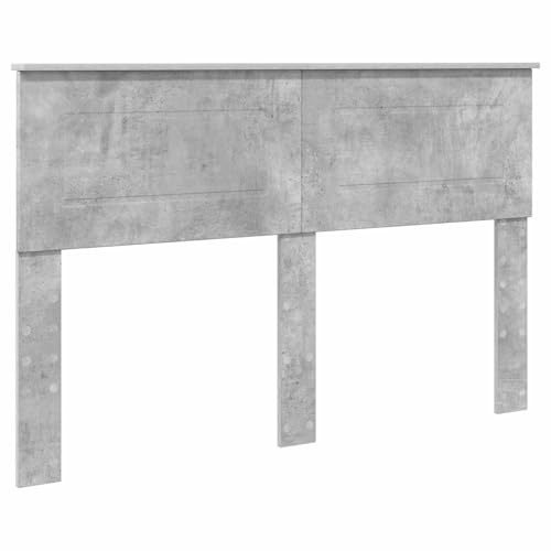 mtlskopl Tête de lit en béton gris 160 cm en matériau bois moderne arrière durable facile d'entretien pour chambre à coucher et chambre d'amis