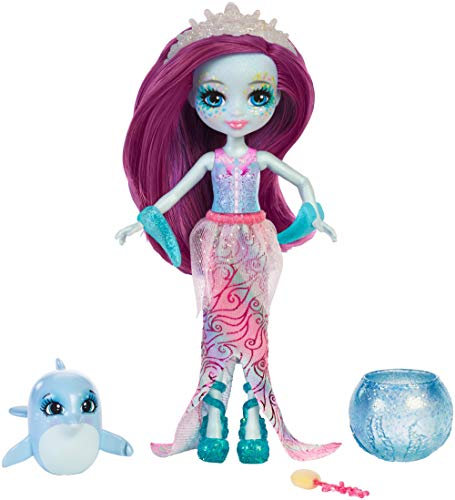Mattel Enchantimals FKV55 Delfinmädchen Dolce Dolphin mit Farbwechsel, Puppe