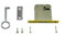 SN-TEC Einsteckschloss/Möbelschloss/Schrankschloss, Dornmaß: 40mm, (Gesamttiefe 55mm), rechts/links/oben verwendbar incl. Schließblech incl. Montagematerial