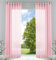 2er-Pack Gardinen Transparent Vorhang Set Wohnzimmer Voile Schlaufenschal mit Bleibandabschluß HxB 245x140 cm Hellrosa, 61000CN