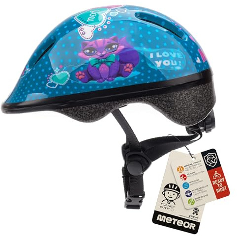 meteor Kinderfahrradhelm Sicherer Fahrradhelm Kinder-Helm rollerhelm Jungen kinderfahrradhelm für Mountainbike Inliner skaterhelm BMX fahradhelm Scooter Kinder Bike Helmet