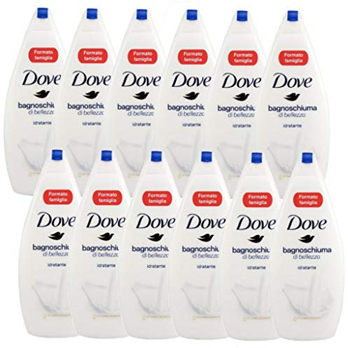12 Pezzi Dove Bagnodoccia di Bellezza Idratante - 700 ml - Formato Famiglia …
