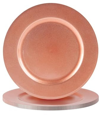 Argon Tableware Metallic Ladeplatten - 33cm - Roségold - 6. Packung
