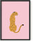 HAUS AND HUES Geparden-Druck, Wanddekoration, rosa Poster für Zimmer, ästhetisches Blush Pink, Geparden-Wandkunst, adrette Raumdekoration, ungerahmt, 30,5 x 40,6 cm