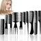 10 Stück Kamm Set für Männer - Professioneller Antistatischer Herrenkamm - Hair Comb für Salon, Zuhause, Reisen, Frisur, Bart und Haare