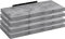 WOLTU 4X Wandregal Wandboard Bücherregal Regale für Deko Wandablagen aus MDF Holz, 4er Set Hängeregal Grau Eiche, 110x23x3,8cm RG9316grei-4