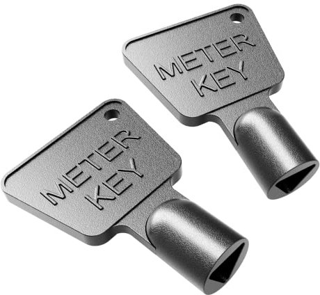 QUERGO® Llave de caja de medidor de gas, llave triangular, llave de medidor eléctrico, llave de medidor de gas, cubierta de medidor de gas, caja eléctrica, llave de plástico negro