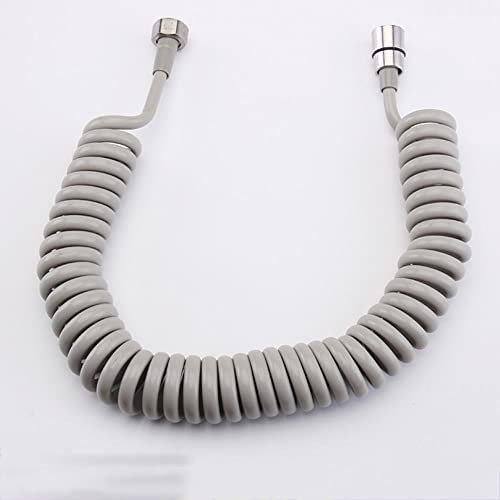 manguera de ducha para lavabo manguera ducha gris tubo ducha extensible Manguera de ducha flexible Anti-torsión para balcón de baño (gris)-4m