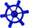 Steuerrad blau Schiffslenker für Spielturm Piratenschiff Lenker blaues Lenkrad
