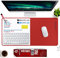 Writable Desk Pad Mat 60x30cm - Red – Premium Office Writing Pad and Desk Protector for Home & Office Accessories - Includes 3 Dry Wipe Pens and Eraser