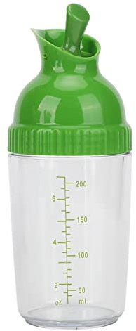 Dressing Shaker, 200 Ml Superline Mixbecher Mit Ausgussdeckel, Messbecher Mit Tropffreien Ausguss, Dressing Behälter, Dressing Shaker, Smoothie Flasche Für Herstellen, Mischen Saucen