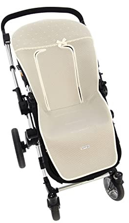 Funda de Verano para Silla Paseo Universal Rosy Fuentes- Colchoneta para Carrito Bebé- Transpirable-Compatible con Bugaboo, Jane, Concord, Baby Jogger, Bebecar…0-camel
