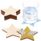Baker Ross Sous Verre Bois en forme d'Etoile - Lot de 10, Kit Creatif Enfant (FX258)