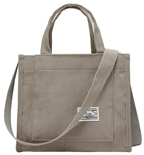 Niction Tragetasche Frauen Kleine Umhängetasche Stilvolle Tote Handtasche für Frauen Cord Hobo Bag Mode Crossbody Tasche College Tasche 2023, Dunkles Apricot, Einheitsgröße