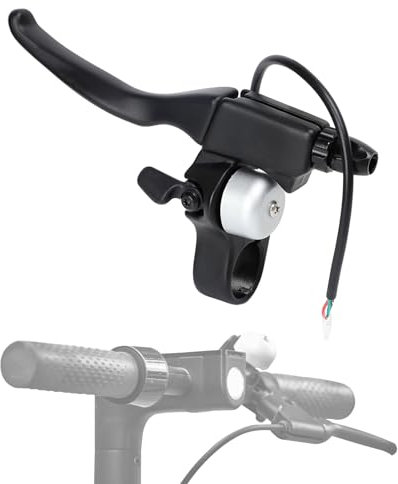Elektrische Fahrradbremshebel, 1 Stück Universelle Ergonomisch Aluminiumlegierung Scooter Bremsgriff Handgriff Elektro Fahrrad Bremshebel Griff Ersatzteile mit Klingel für Elektrofahrrad Scooter