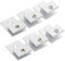 6 abrazaderas de vidrio en forma de H con brazos de sujeción gruesos, abrazadera de aleación de aluminio resistente, clips de espejo montados en la pared (3-5 mm)