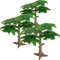 Kisangel Fake Tree Ornament for Kids Small Miniature Landscape Decor 3-Piece Set Model Train Accessories Building Sand Table Decor Realistic Design Plastic Materials