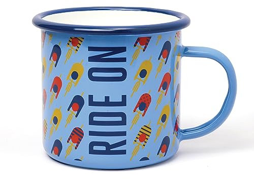 Gentlemen's Hardware Enamel Cycling Mug Impact-Resistant Coffee Mug, 500ml, Ride On