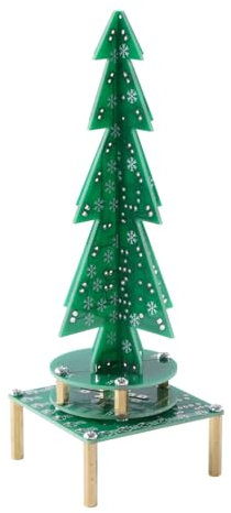 Weihnachtsbaum-Lichter, Bunt, LED, Automatisch Rotierender Musikbaum, Montageset, DIY-Lehrset, Elektronischer Weihnachtsbaum für Weihnachtsdekoration