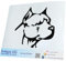 INDIGOS UG Auto Aufkleber Auto - 200x183 mm - Pitbull Kopf - schwarz - Selbstklebender Sticker für Auto, Fenster, Bus oder LKW