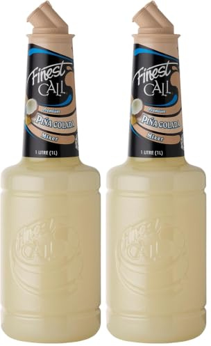 Finest Call Pina Colada Mix, Premium Pre-Made Cocktail Mix, Just Add Rum, 1 L (Pack of 2)