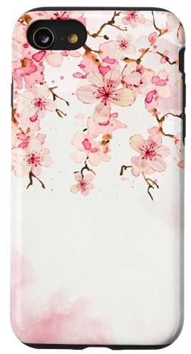 Japan Pink Flower Gift Sakura Florist Anime Cherry Blossom Case for iPhone SE (2020) / 7/8