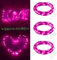 FFZZKJ 3 Packs Micro Fairy Lights Battery Operated Indoor 6.6Ft 20LED Copper Wire String Lights with Battery for Bedroom, Valentines Day, Anniversary, Pink