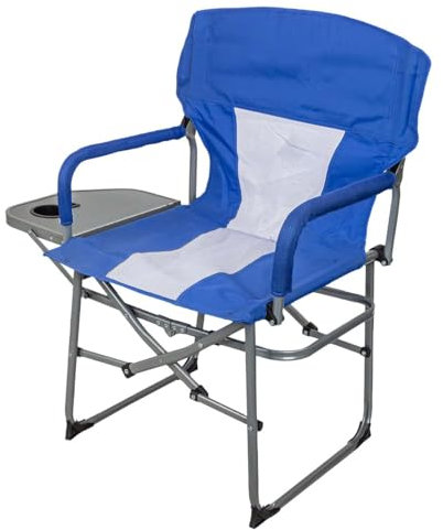 WMC Outdoor Campingstuhl mit Tisch und Getränkehalter - Langlebig, Tragbar und Bequem - Perfekt für Camping, Angeln, Picknicks und Garten, Klappstuhl Sessel