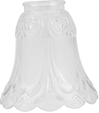 jojofuny Abat-jour Verre Transparent Pour Plafonnier Élégante Lampe De Plafond Verre Souple Avec Design Floral Pour Salon Chambre Et Restaurant