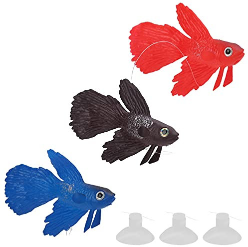 Zerodis Künstliche Fische, Aquarium-Dekoration und Landschaftsbau-Zubehör, bunte Fische aus Silikon für Aquarium, lebendige, lebensechte Aquarien, schwimmende Landschaft, Zerodisr2x54dht61