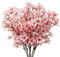 UXORSN 6 Stück Künstliche Kirschblüten Zweige 40cm Rosa Kunstblumen Frühlings Deko Kirschblütenbaum Künstlich Gefälschte Pflanzen Pfirsichblumen Stiele Seidenblumen für Hochzeit Party Büro Vase Dekor