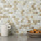 MOFIT Hexagon 3D Self-Adhesive Wall Tile Stickers,Kitchen Splashback Marble Effect & Metal Mosaic Peel and Stick Wall Tiles Heat Resistant(Castle Brown,10sheets)