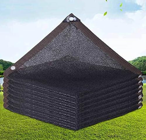 Filet d'ombrage Rectangulaire 3x6m Toile d'ombrage Rectangulaire Toile Ombrage 4x3 Toile d Ombrage RéSistant Aux 90% UV pour Jardin Balcon Garage Ferme Voitures Poulailler,black-6x8m