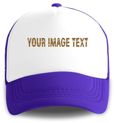 Cappellino da camionista in rete con logo regolabile Snapback Grid Cap Giallo, Viola, Etichettalia unica