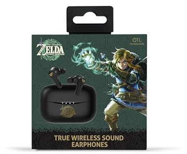 OTL Technologies ZD1139 Zelda Tears of the Kingdom TWS Wireless Earphones with Charging Case - Black