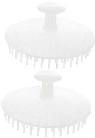 FOYTOKI 2stücke Teiliges Shampoo Kopfhautmassagegerät Zur Tiefen Reinigung Haarausfallprävention Und Entspannung Rutschfester Griff Leichtes Design Für Dusche Und Haarpflege