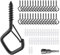 CANGCANG 30 Pièces Crochet à Visser pour Plafond et Mur, Inox, Fixation Murale pour Mangeoires à Oiseaux, Lanternes, Tasse (Nero)